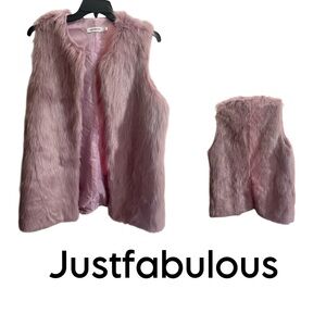 JUSTFABULOUS faux fur long vest